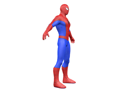 Spider Man Low Poly 3D Model