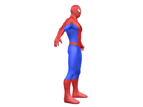 Spider Man Low Poly 3D Model
