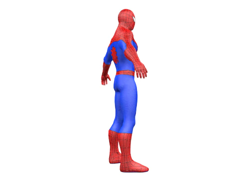 Spider Man Low Poly 3D Model
