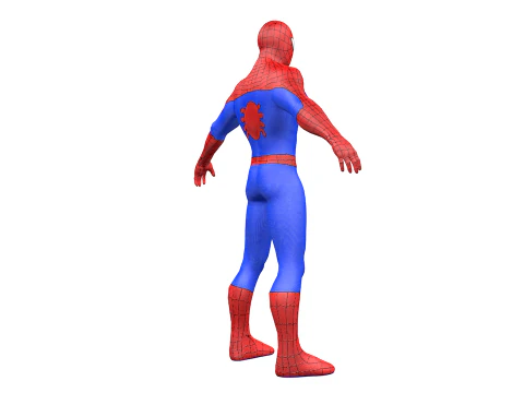 Spider Man Low Poly 3D Model