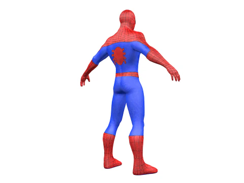 Spider Man Low Poly 3D Model