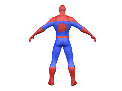 Spider Man Low Poly 3D Model
