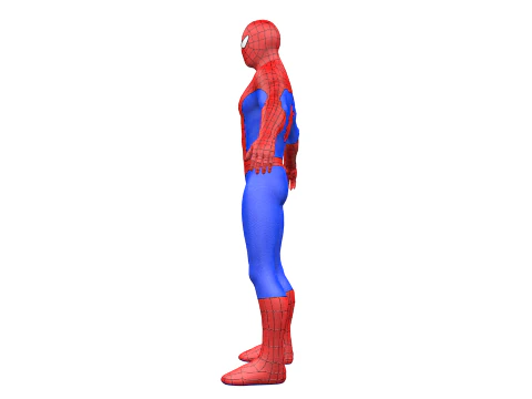 Spider Man Low Poly 3D Model