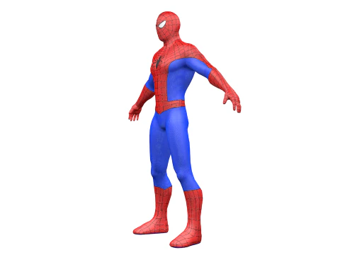 Spider Man Low Poly 3D Model