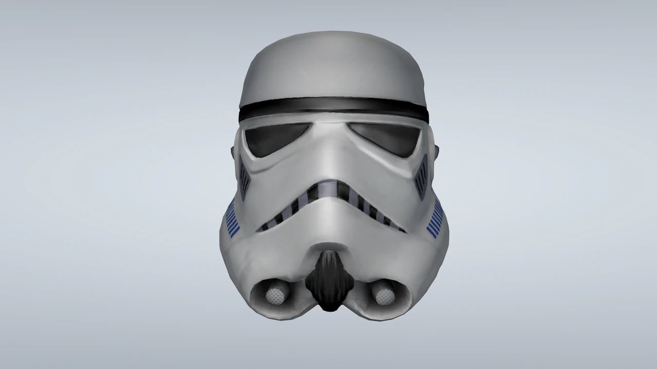 Stormtrooper Helmet 3D Model .c4d .max .obj .3ds .fbx .stl .blend 