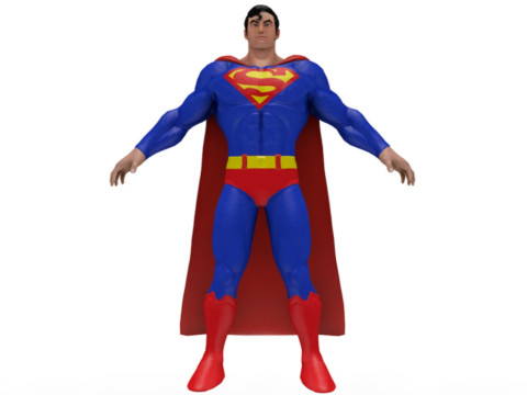 スーパーマン ローポリ 3Dモデル