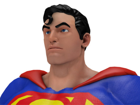 Superman basso poli Modello 3D