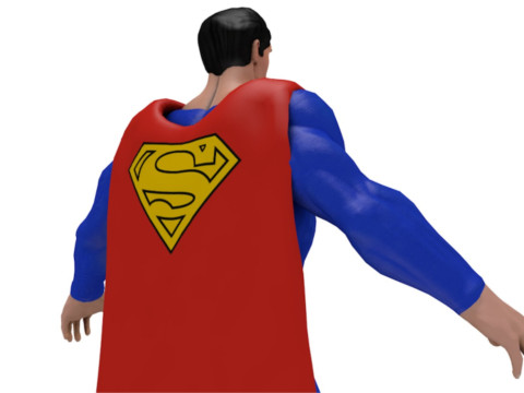 Superman basso poli Modello 3D