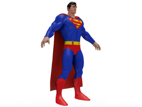 Superman basso poli Modello 3D