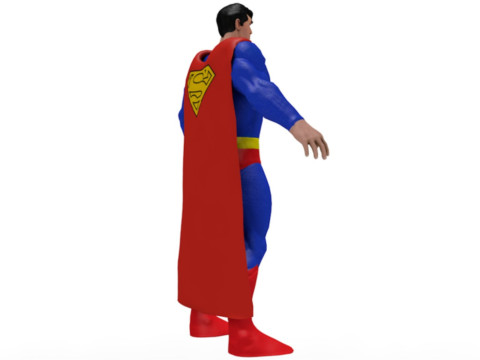Superman basso poli Modello 3D