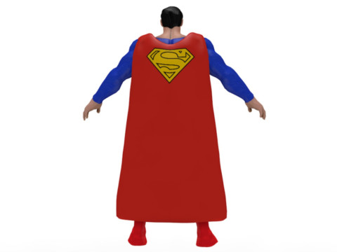 Superman basso poli Modello 3D