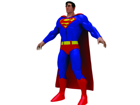Superman basso poli Modello 3D