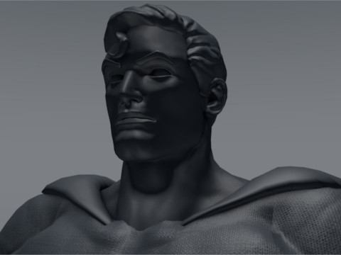 Superman basso poli Modello 3D