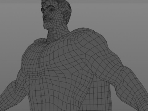 Superman basso poli Modello 3D