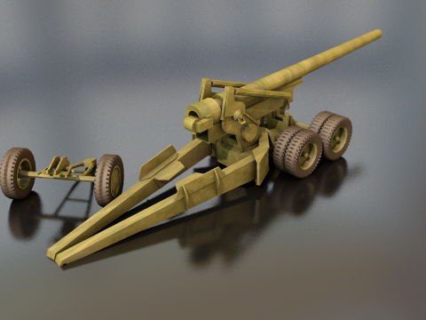 Campo calibro USA M1 da 155 mm Modello 3D