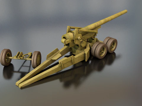 155 MM M1 US Caliber Field 3D Model