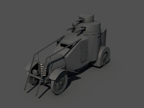 Lancia Ansaldo 1ZM Italian Military Truck 3D Model