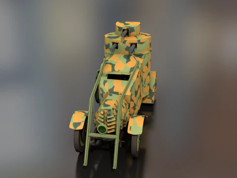 Lancia Ansaldo 1ZM Italian Military Truck 3D Model