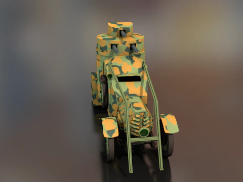Lancia Ansaldo 1ZM Italian Military Truck 3D Model