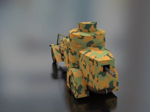 Lancia Ansaldo 1ZM Italian Military Truck 3D Model