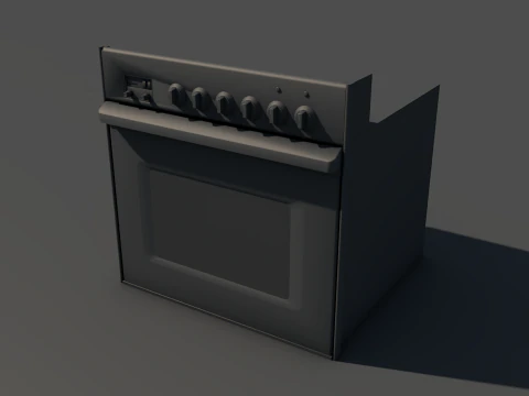 White Oven Stove 3D Model