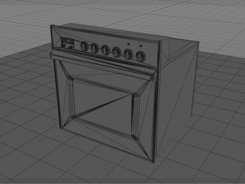 White Oven Stove 3D Model