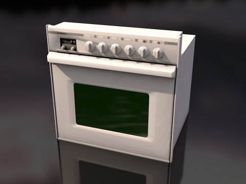 White Oven Stove 3D Model
