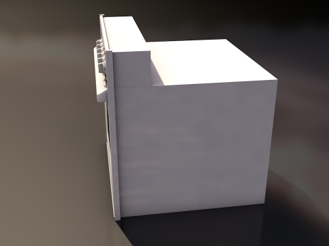 White Oven Stove 3D Model