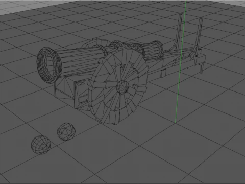 Medieval Cannon 3D Model