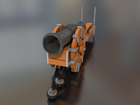 Medieval Cannon 3D Model