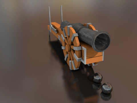 Medieval Cannon 3D Model