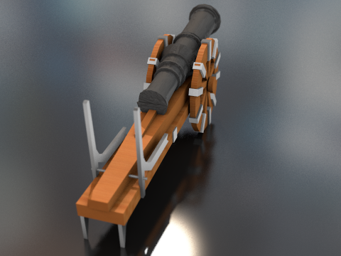 Medieval Cannon 3D Model