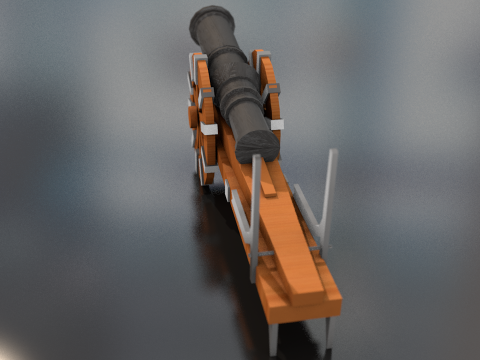 Medieval Cannon 3D Model