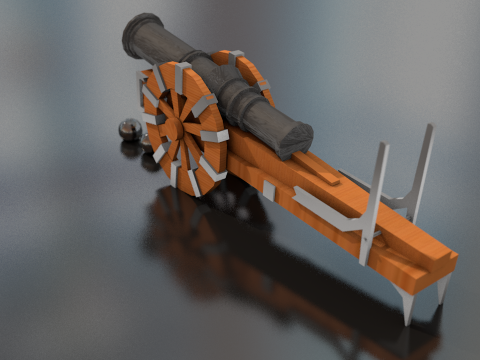 Medieval Cannon 3D Model