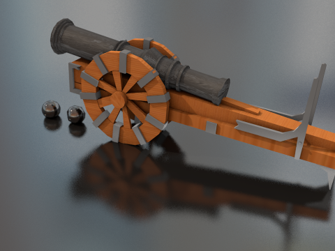 Medieval Cannon 3D Model