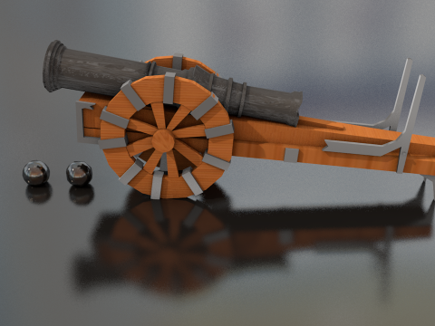 Medieval Cannon 3D Model