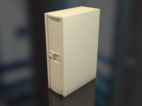 Tour CPU vintage Modèle 3D