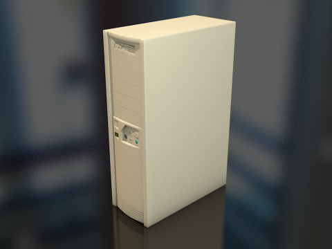 Vintage CPU Tower 3D Model