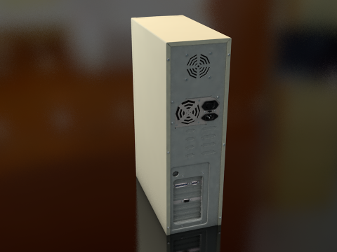 Vintage CPU Tower 3D Model