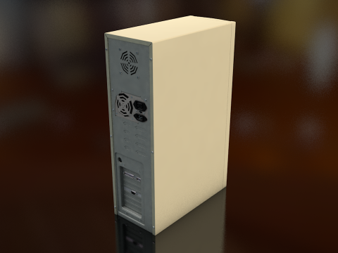 Vintage CPU Tower 3D Model