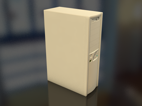 Vintage CPU Tower 3D Model