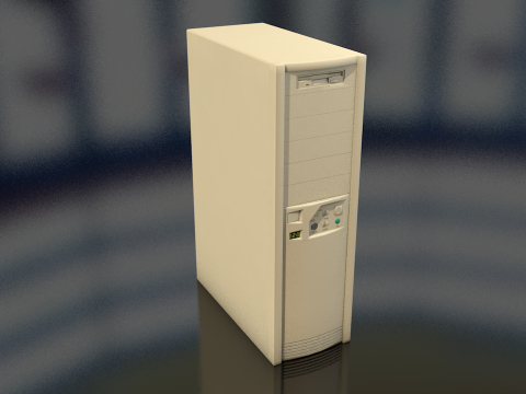 Vintage CPU Tower 3D Model