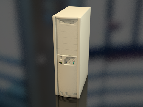 Vintage CPU Tower 3D Model