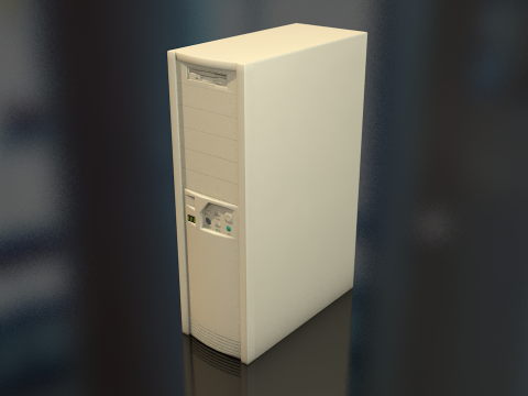 Vintage CPU Tower 3D Model