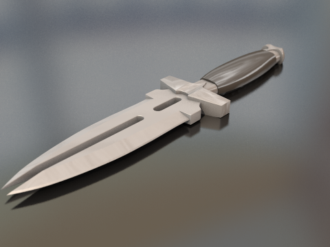 Couteau poignard double ombre Modèle 3D