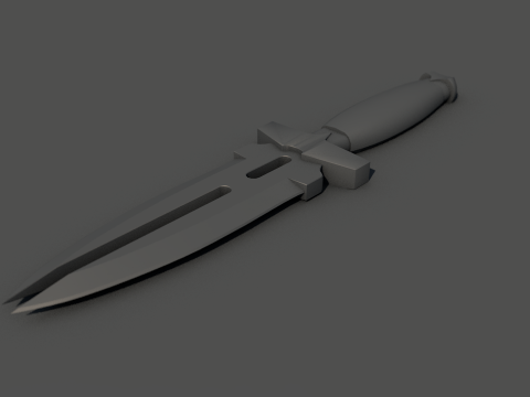 Couteau poignard double ombre Modèle 3D