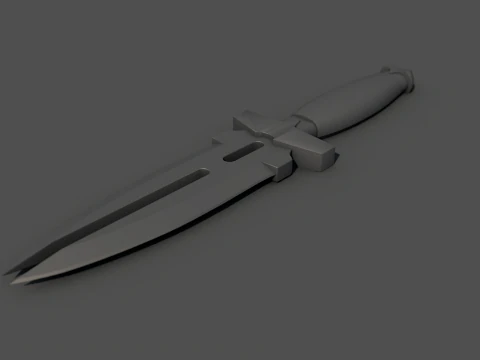 Double Shadow Dagger Knife 3D Model