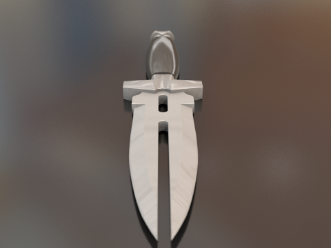 Couteau poignard double ombre Modèle 3D
