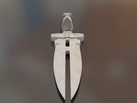 Double Shadow Dagger Knife 3D Model