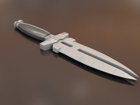 Couteau poignard double ombre Modèle 3D